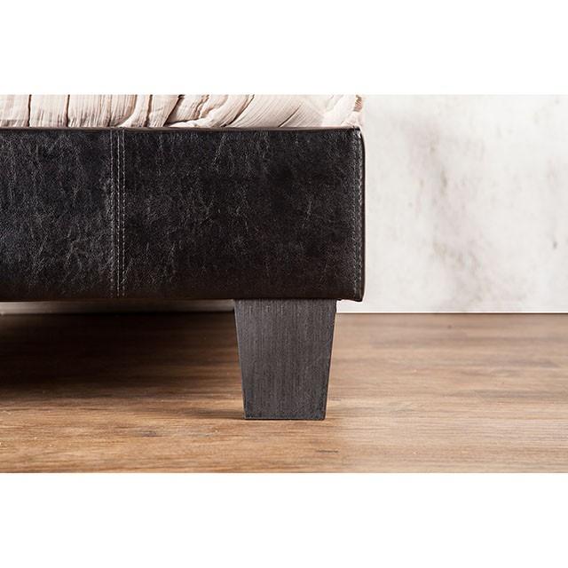 Velen Black Cal.King, E.King, Full, & Twin Bed Black & White - U&U Home Budget Furniture (Carteret, NJ)