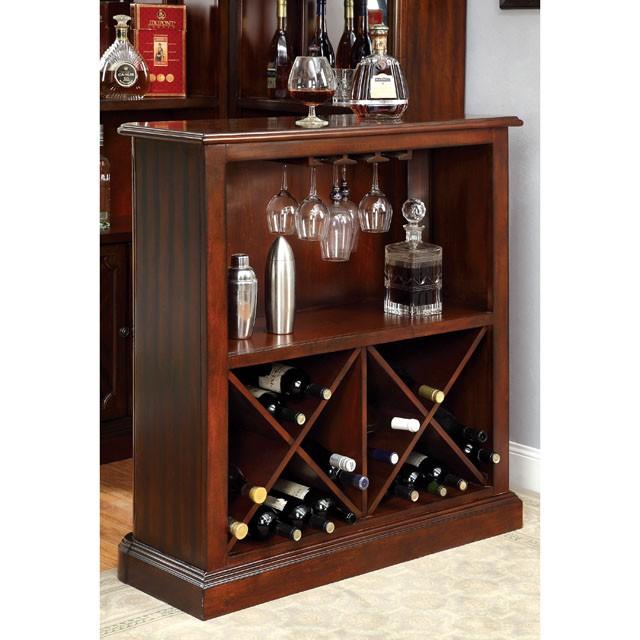 VOLTAIRE Dark Cherry Bar Table - U&U Home Budget Furniture (Carteret, NJ)
