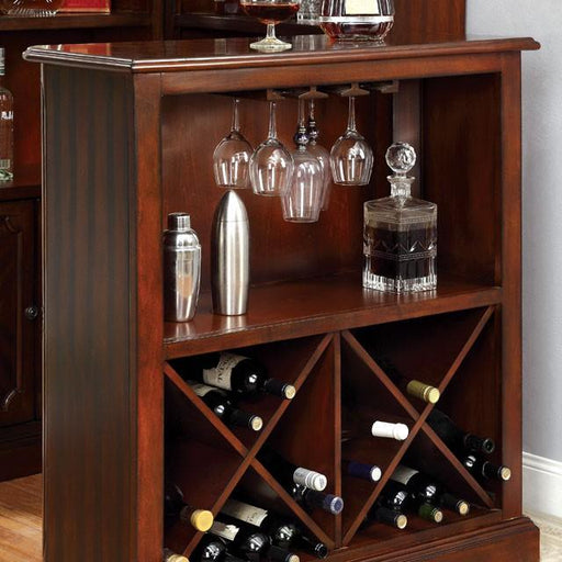 VOLTAIRE Dark Cherry Bar Table - U&U Home Budget Furniture (Carteret, NJ)