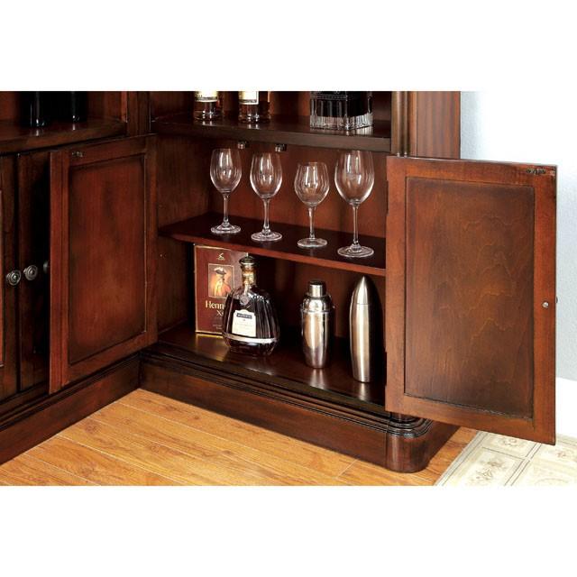 VOLTAIRE Dark Cherry Curio - U&U Home Budget Furniture (Carteret, NJ)