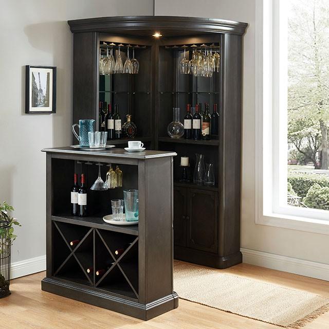 Voltaire Gray Bar Table - U&U Home Budget Furniture (Carteret, NJ)