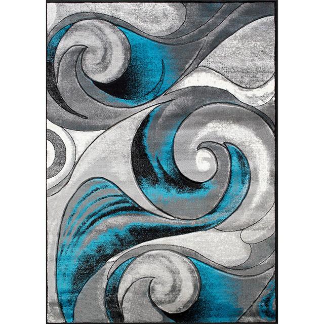 Niksar Turquoise 5' X 7' Area Rug - U&U Home Budget Furniture (Carteret, NJ)