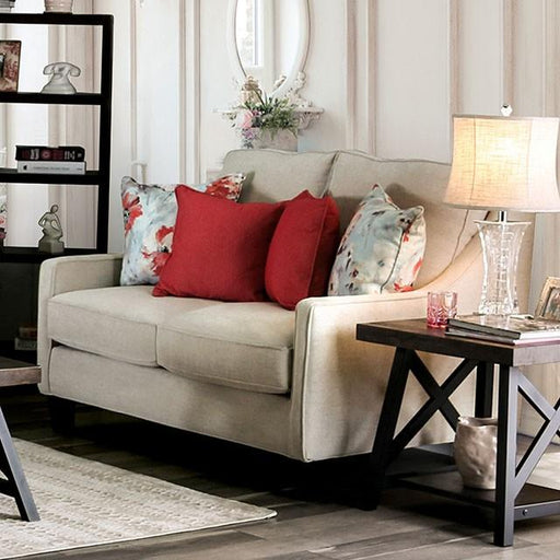 Nadene Ivory Love Seat - U&U Home Budget Furniture (Carteret, NJ)