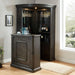 Voltaire Gray Curio Cabinet - U&U Home Budget Furniture (Carteret, NJ)