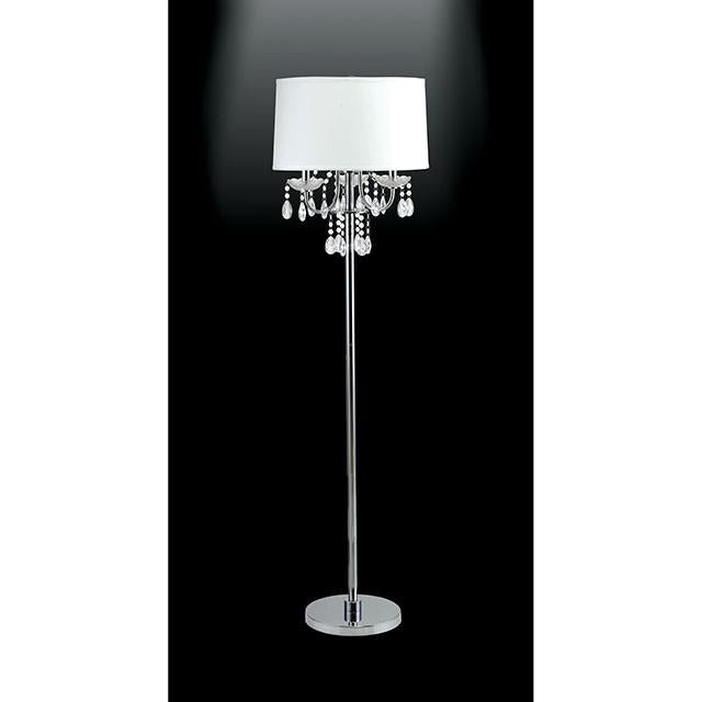 Jada White Floor Lamp - U&U Home Budget Furniture (Carteret, NJ)