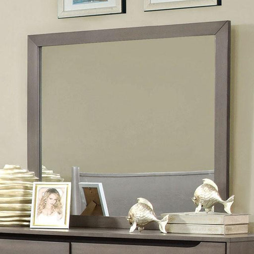 Lennart Gray Rectangular Mirror - U&U Home Budget Furniture (Carteret, NJ)