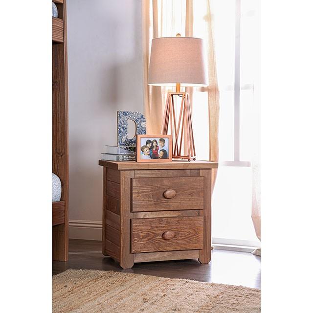 Lea Mahogany Night Stand - U&U Home Budget Furniture (Carteret, NJ)