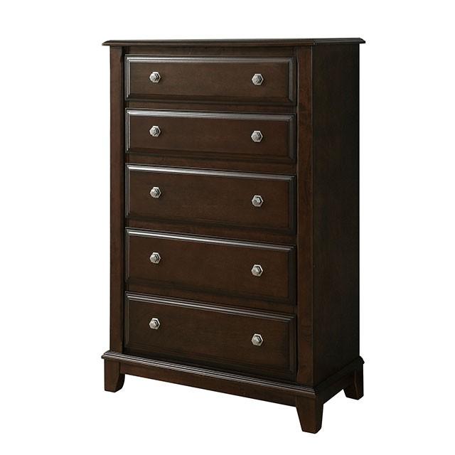 Litchville Brown Cherry Chest - U&U Home Budget Furniture (Carteret, NJ)