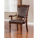 Sylvana Brown Cherry/Espresso Arm Chair (2/CTN) - U&U Home Budget Furniture (Carteret, NJ)