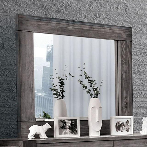 Janeiro Gray Mirror - U&U Home Budget Furniture (Carteret, NJ)