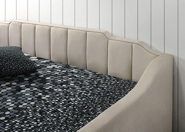 KOSMO Twin Daybed, Beige - U&U Home Budget Furniture (Carteret, NJ)