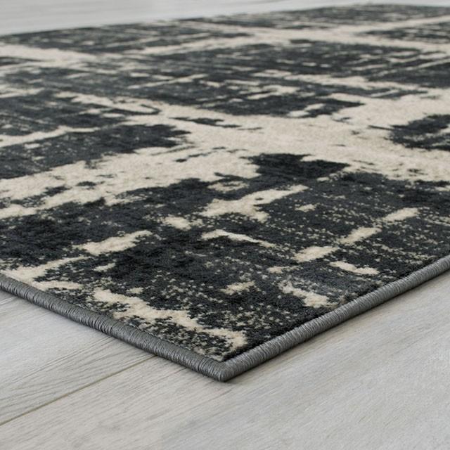 Kozlu Gray/Beige 5' X 7' Area Rug - U&U Home Budget Furniture (Carteret, NJ)