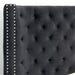ROSABELLE E.King & Queen Bed, Black, Gray, & Ivory, - U&U Home Budget Furniture (Carteret, NJ)