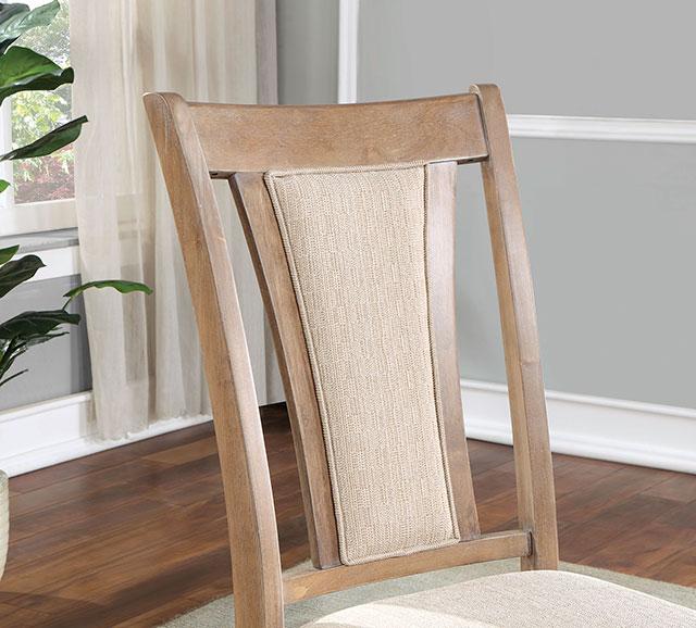 UPMINSTER Side Chair (2/CTN), Natural Tone/Beige - U&U Home Budget Furniture (Carteret, NJ)
