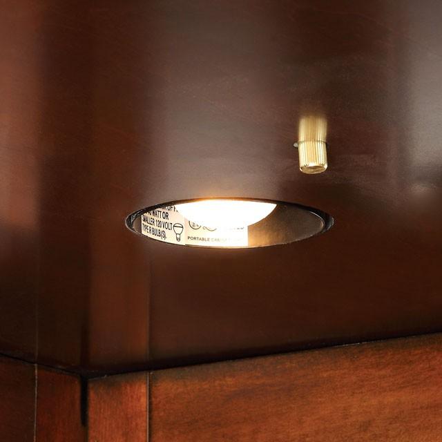 VOLTAIRE Dark Cherry Curio - U&U Home Budget Furniture (Carteret, NJ)