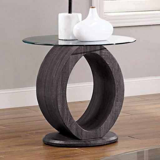 Lodia Gray End Table - U&U Home Budget Furniture (Carteret, NJ)