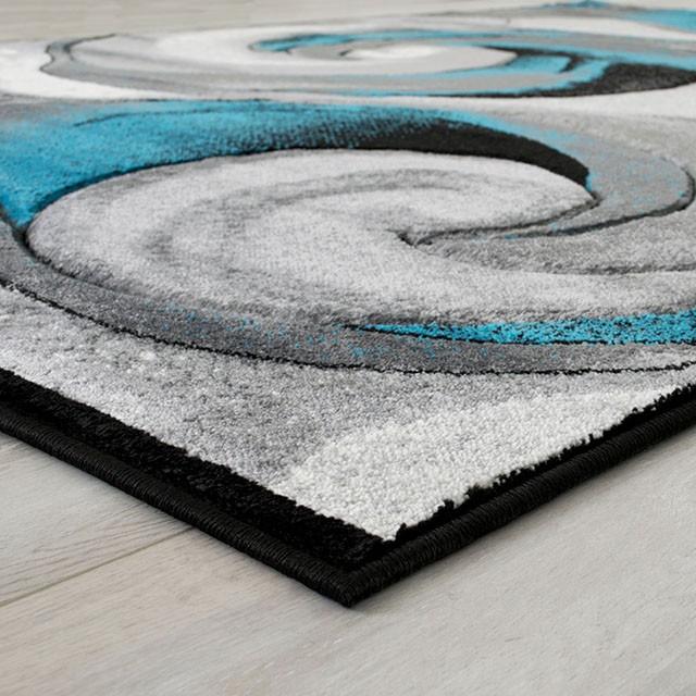 Niksar Turquoise 5' X 7' Area Rug - U&U Home Budget Furniture (Carteret, NJ)