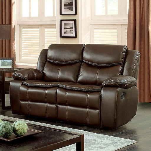 Pollux Brown Love Seat - U&U Home Budget Furniture (Carteret, NJ)