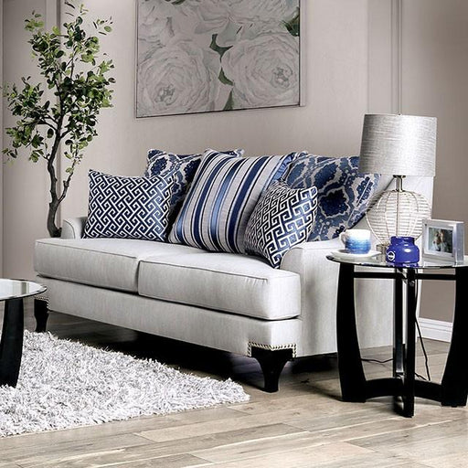 Sisseton Light Gray Love Seat - U&U Home Budget Furniture (Carteret, NJ)