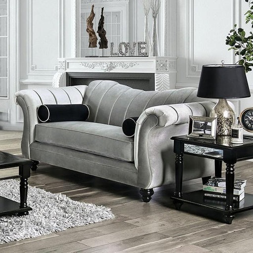 Marvin Pewter Love Seat - U&U Home Budget Furniture (Carteret, NJ)
