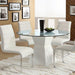 Mauna White Round Dining Table - U&U Home Budget Furniture (Carteret, NJ)