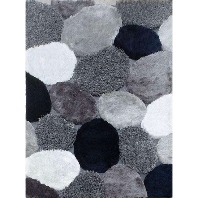 Vancouver Gray/Navy 5' X 7' Area Rug - U&U Home Budget Furniture (Carteret, NJ)