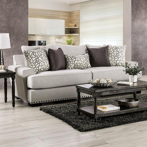 PICOTEE Sofa, Light Gray/Black - U&U Home Budget Furniture (Carteret, NJ)