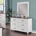 PRIAM Dresser, White/Gray - U&U Home Budget Furniture (Carteret, NJ)