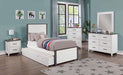 PRIAM Full & Twin Bed, White/Gray, Pink, Chrome, & Yellow - U&U Home Budget Furniture (Carteret, NJ)