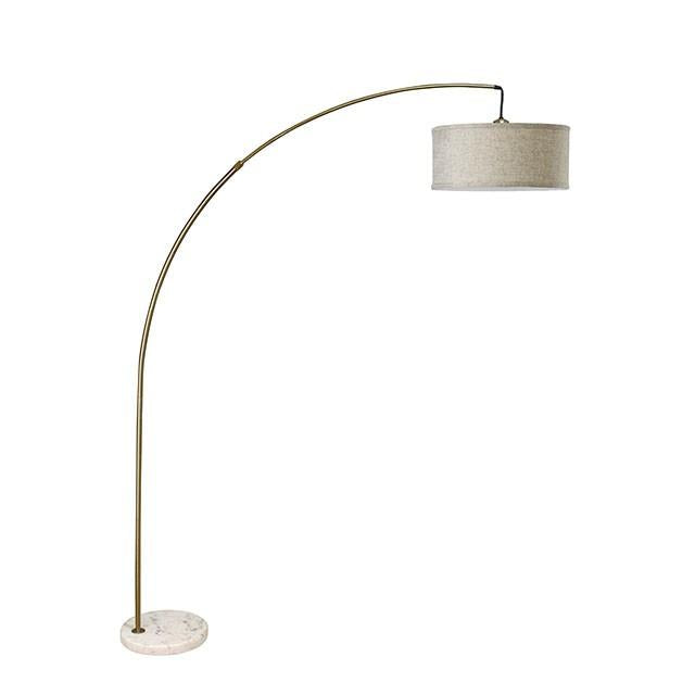Jess Antique Gold Arch Lamp - U&U Home Budget Furniture (Carteret, NJ)