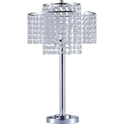 Kaitlyn Chrome 12"H Crystal Chrome Table Lamp - U&U Home Budget Furniture (Carteret, NJ)