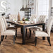 MARSHALL Rustic Oak Dining Table - U&U Home Budget Furniture (Carteret, NJ)