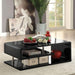 Ninove Black/Chrome Coffee Table - U&U Home Budget Furniture (Carteret, NJ)