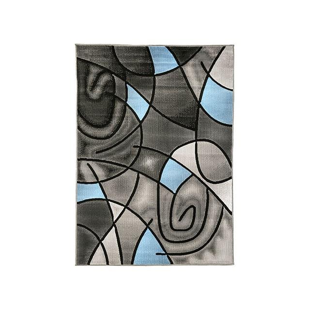 Sivas Charcoal Blue 5' X 8' Area Rug - U&U Home Budget Furniture (Carteret, NJ)