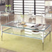 TANIKA Chrome Coffee Table, Chrome - U&U Home Budget Furniture (Carteret, NJ)