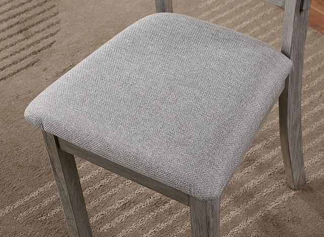 LAQUILA Side Chair (2/CTN), Gray - U&U Home Budget Furniture (Carteret, NJ)