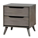 Lennart Gray Night Stand - U&U Home Budget Furniture (Carteret, NJ)