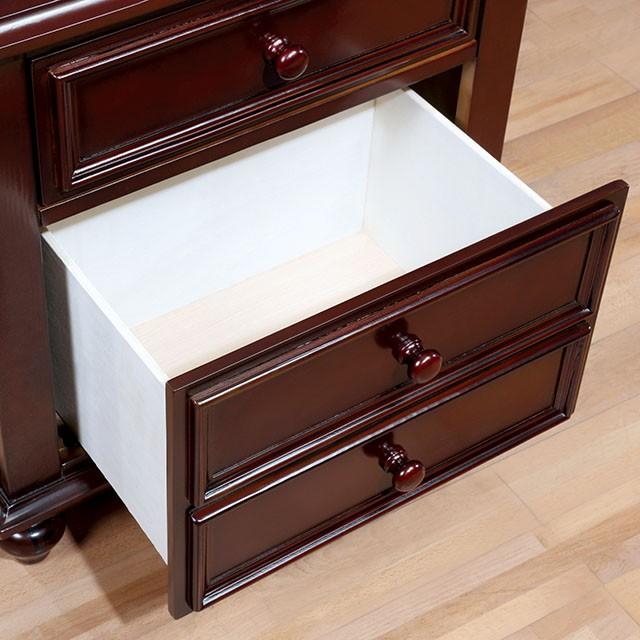 OLIVIA Night Stand, Dark Walnut - U&U Home Budget Furniture (Carteret, NJ)