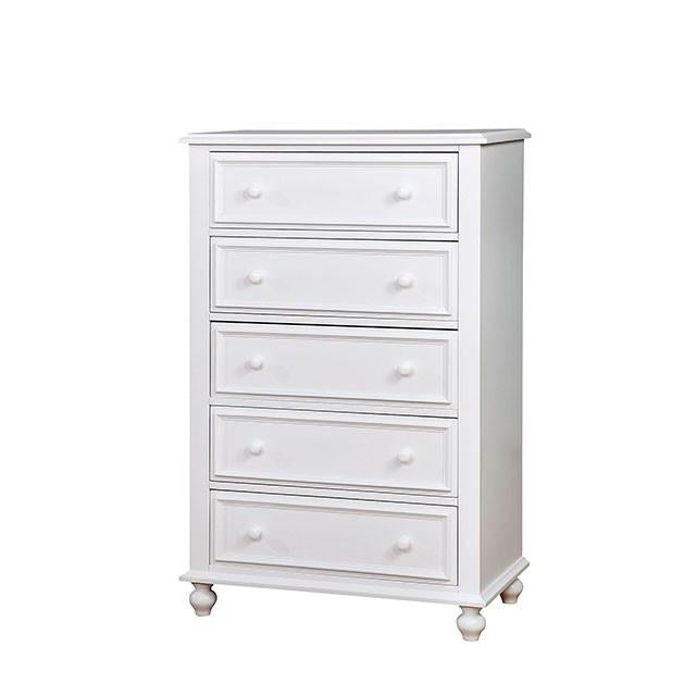 OLIVIA White Chest - U&U Home Budget Furniture (Carteret, NJ)