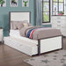 PRIAM Full & Twin Bed, White/Gray, Pink, Chrome, & Yellow - U&U Home Budget Furniture (Carteret, NJ)