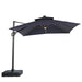 Sano 10 Ft Square Umbrella w/ Double Top w/ LED Light + 37" Large Base - U&U Home Budget Furniture (Carteret, NJ)