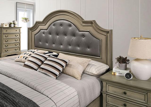 LASTHENIA Cal.King, E.King, Queen Bed - U&U Home Budget Furniture (Carteret, NJ)