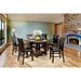 MEAGAN II Brown Cherry Round Counter Ht. Table - U&U Home Budget Furniture (Carteret, NJ)