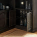 Voltaire Gray Curio Cabinet - U&U Home Budget Furniture (Carteret, NJ)