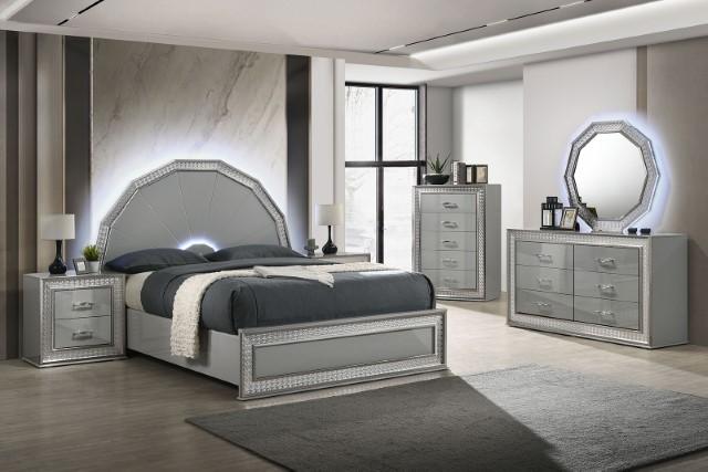 Cassiopeia E.King & Queen Bed Squre & Circular - U&U Home Budget Furniture (Carteret, NJ)