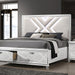 Emmeline 4 & 5 Piece Queen Bedroom Set Gray & White - U&U Home Budget Furniture (Carteret, NJ)
