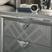 Emmeline 4 & 5 Piece Queen Bedroom Set Gray & White - U&U Home Budget Furniture (Carteret, NJ)