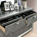 Emmeline Bed Silver & White - U&U Home Budget Furniture (Carteret, NJ)