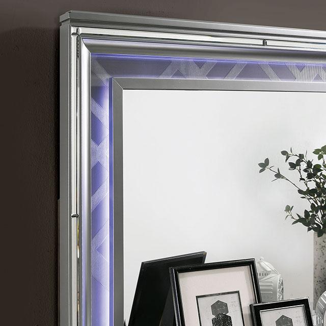 Emmeline Bed Silver & White - U&U Home Budget Furniture (Carteret, NJ)