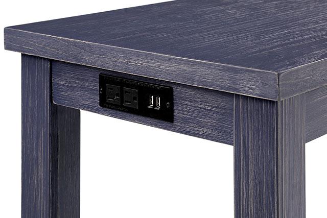 Caerleon 3 & 4 Piece Counter Ht. Set Gray & Blue - U&U Home Budget Furniture (Carteret, NJ)
